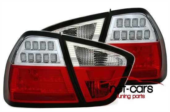 Lampy tylne tył BMW E90 05-08 LED Diodowe LIGHTBAR czerwono biale