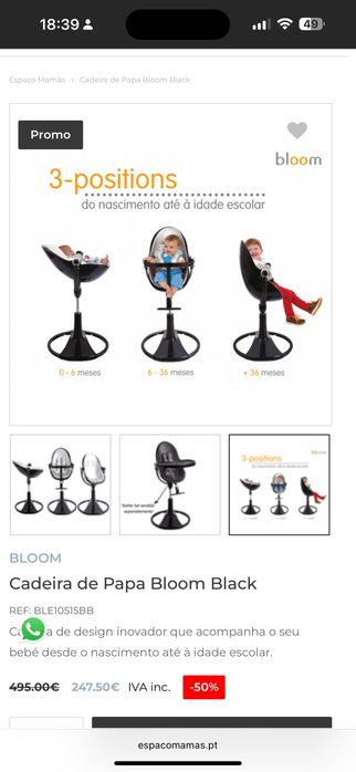 Cadeira da papa bebe