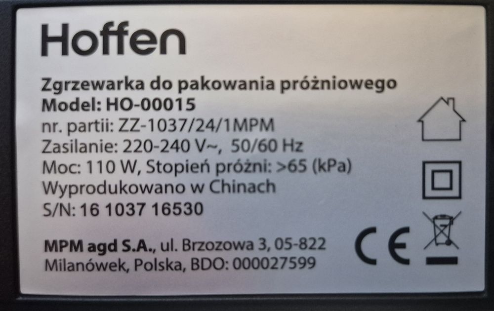 Вакуматор Hoffen