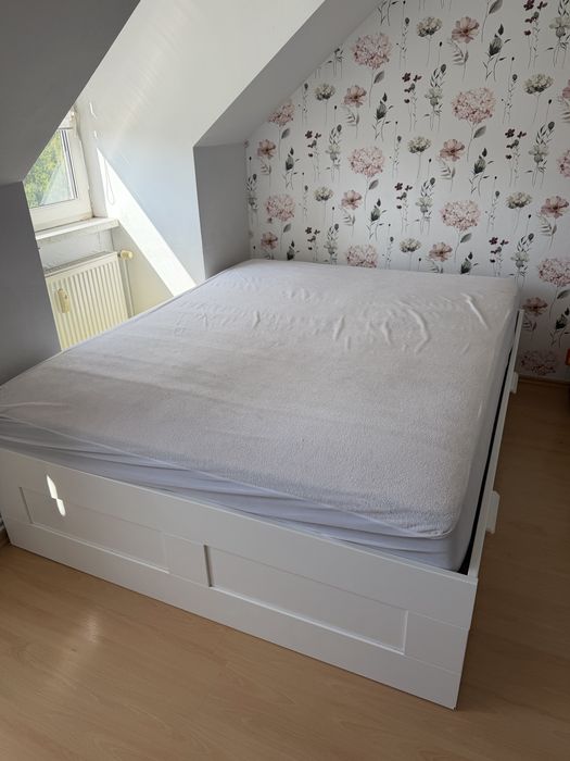 Łóżko ikea brimnes 160x200 z szufladami