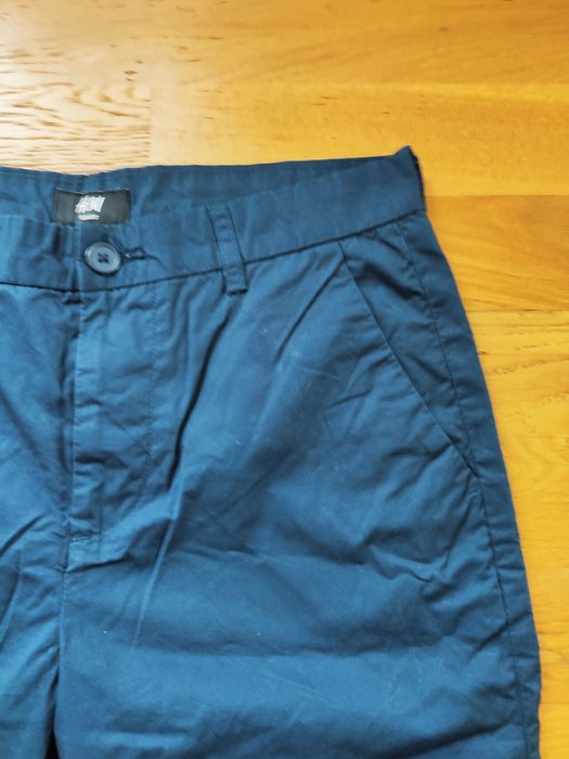 Spodnie slim H&M rozm 44 XS  granat bawełna
