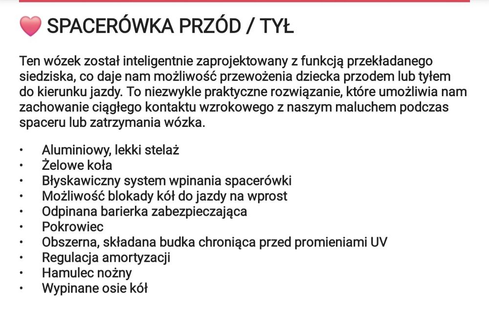 Piękny wózek spacerowy dla dziewczynki LONEX