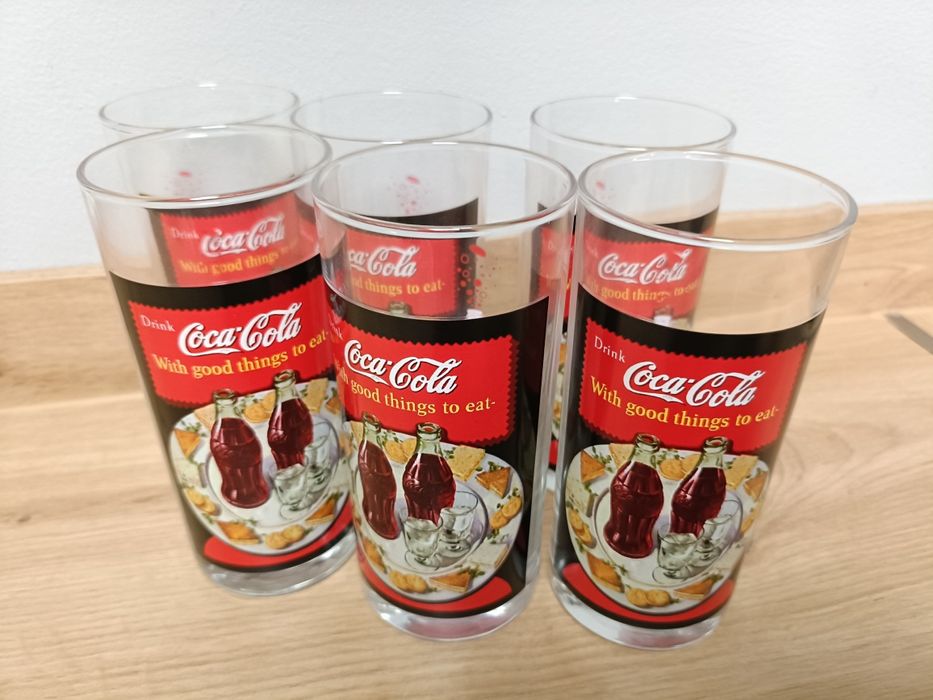 Zestaw szklanek kolekcjonerskich coca cola