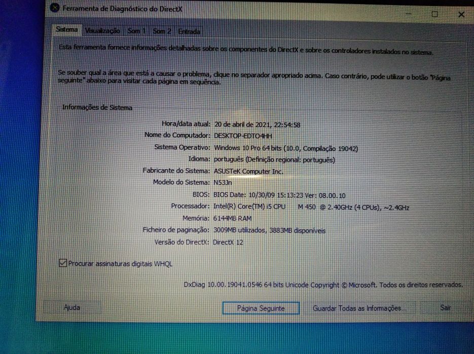 ASUS N53+I5-450M+6GB+SSD240GB
