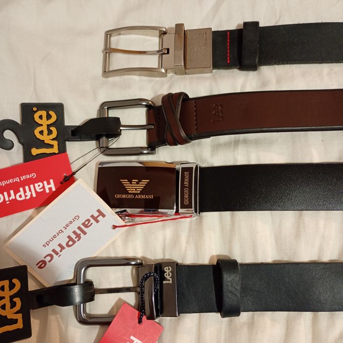 Ремінь шкіряний чоловічий новий Lee,Calvin Klein,GiorgioArmani100-130 см.