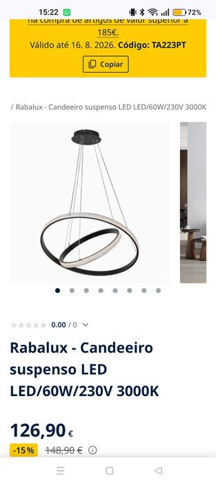 Candeeiro de tecto