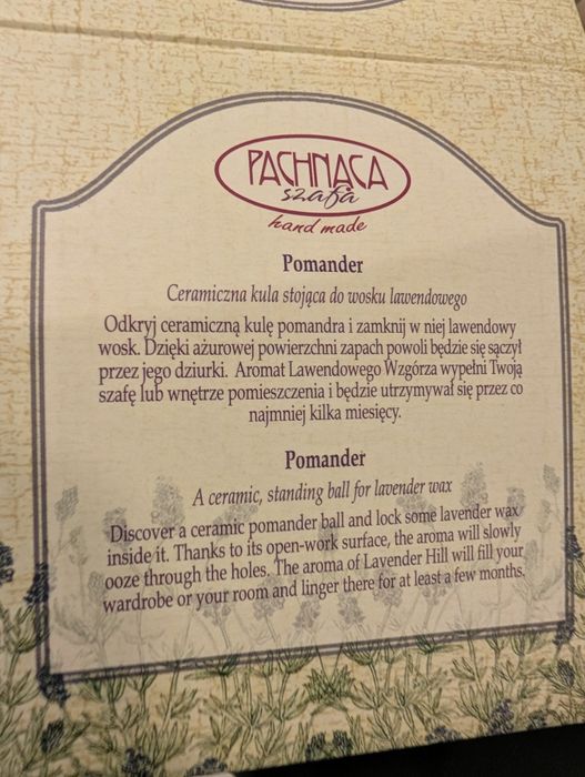 Pomander ceramiczny Pachnąca Szafa