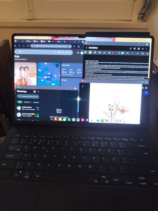 Samsung Galaxy Tab S8 Ultra com teclado + spen + capa original
