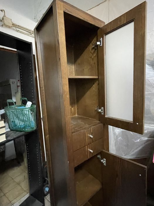 Armario WC de madeira  cerejeira