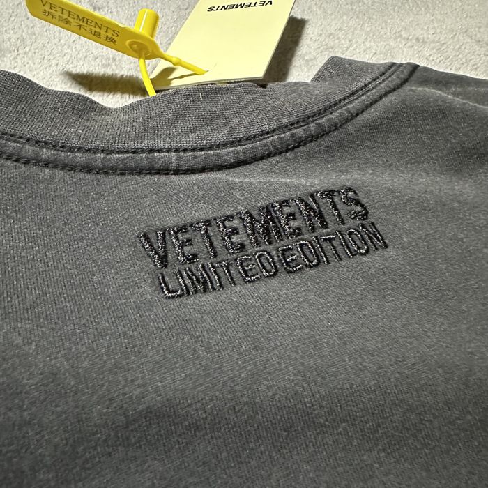 Футболка Vetements Black Bone 'V' Regular S M L