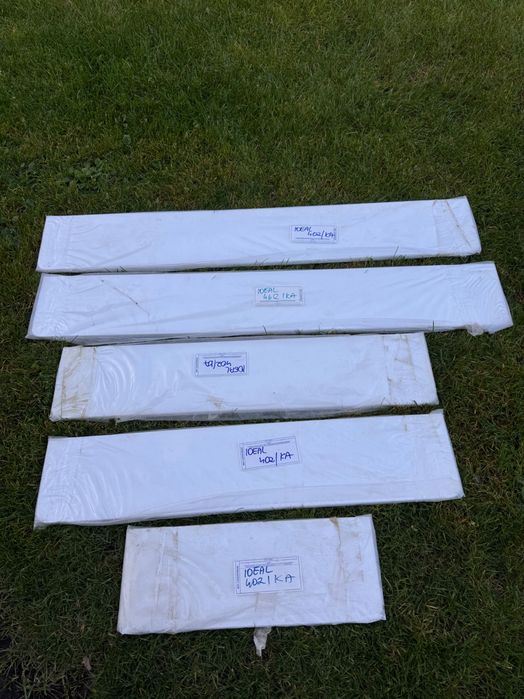 Parapet biały MDF wewnętrzny laminowany lakierowany połysk 154/114/64