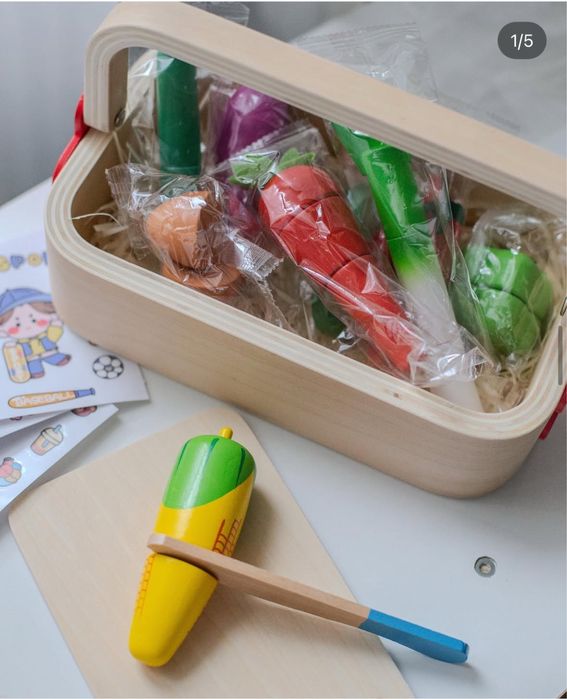 Набір деревʼяних овочів