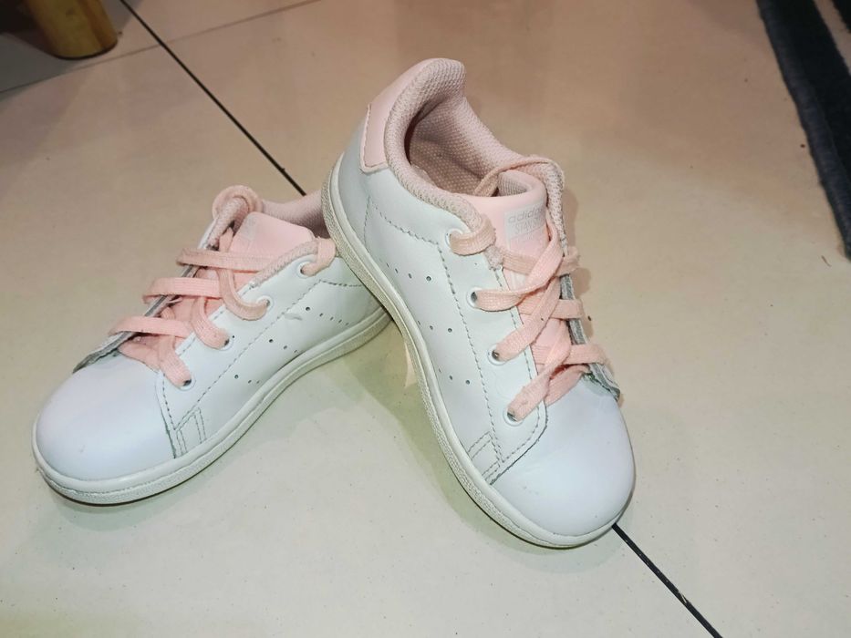 Adidasy trampki półbuty sneakersy adidas skóra tenisówki 24 różowe