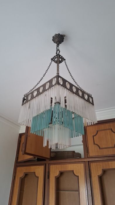 Varios candeeiros vintage colecção casa teto velharias antiguidades