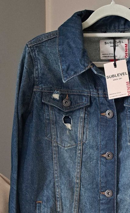Okazja! Nowa! SUBLEVEL Denim Kurtka jeansowa XS (wg mnie S)