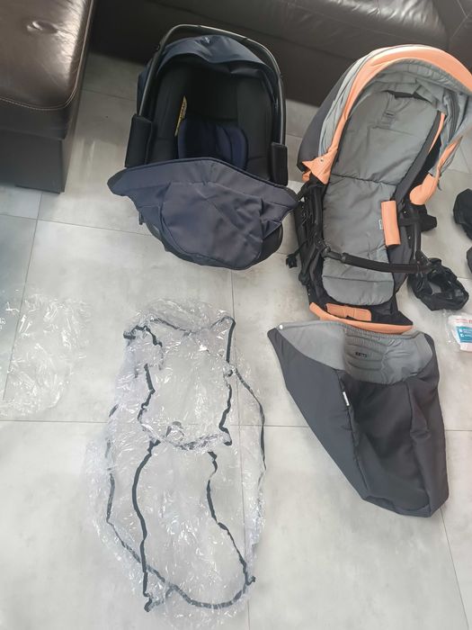 Wózek Bebetto 3w1 + śpiwór zimowy + akcesoria