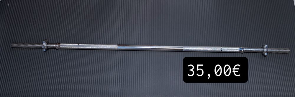 Barra de rosca musculação 155cm x 28mm Grip de 31mm. Barra desmontavel