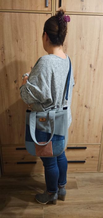 Torba na ramię handmade rozmiar L