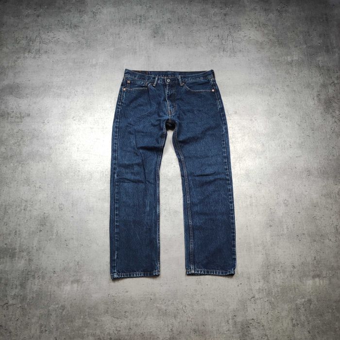 MĘSKIE Spodnie Jeansy Denim Classic PREMIUM Granat Levis 501 Proste Logo