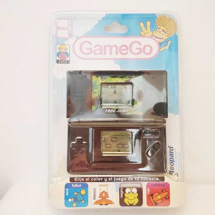 Consola GameGo com duplo ecrãn jogo Frog Jump