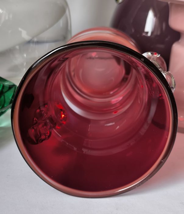 Wazon Tarnowiec piękne stare kolorowe szkło