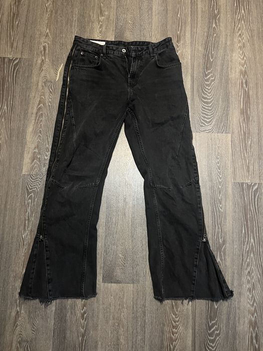 Zara zip flared jeans джинси клеши клешы