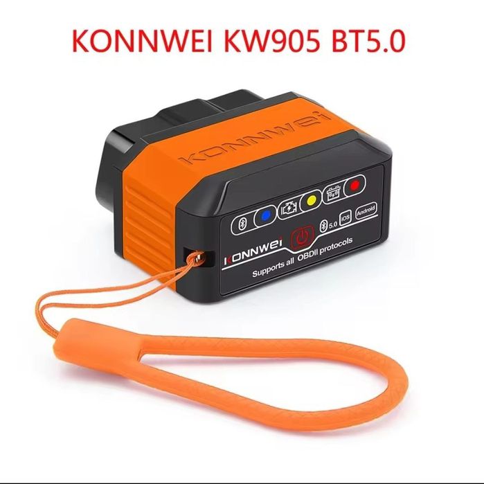 Автомобільний сканер KONNWEI KW905 ELM327 Bluetooth 5.0 V1.5 OBD2