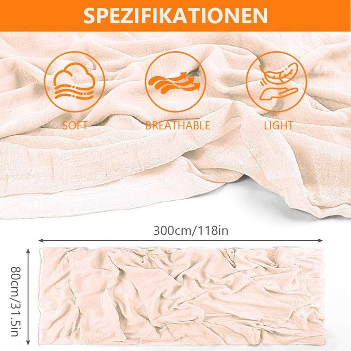 AUAUY Bieżnik na stół tkanina boho, 80 x 300 cm dekoracja Beżowy