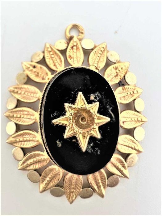 Pendente - 18 K Ouro - Ónix