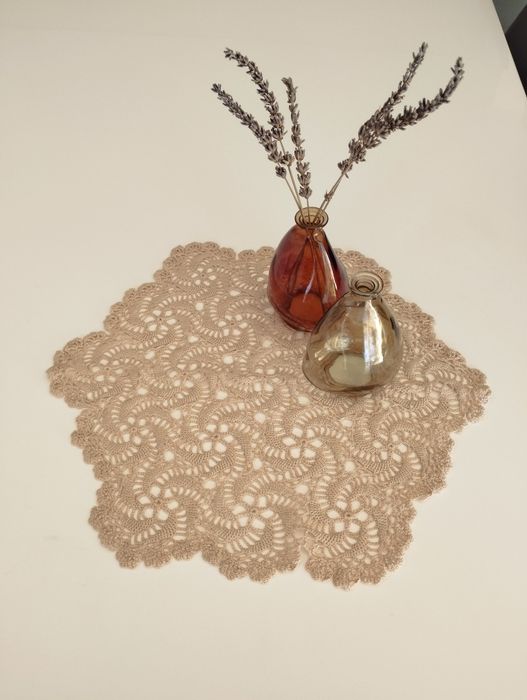 Napron novo, design atual, cor bege, handmade, 100% algodão