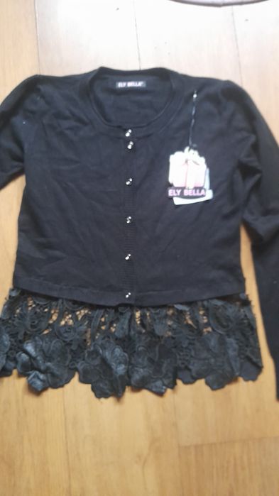 Nowy sweter roz M/L koronka 50% viscoza