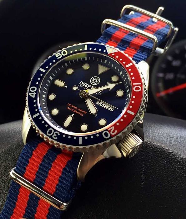 Часы милитари Seiko Deep Blue НОВЫЕ дайверы 40/44 мм Пепси: 999