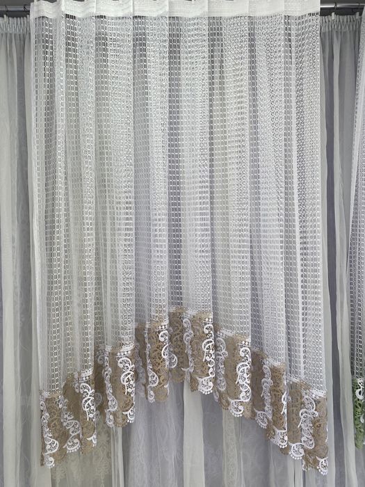 Тюль в кухню готова арки