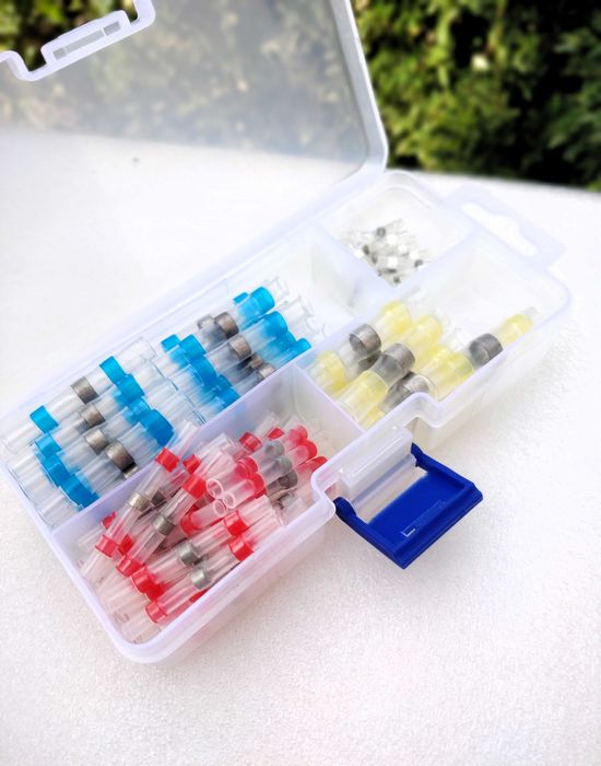 Kit 100 Conectores de Fio c/ Vedação de Solda -Impermeáveis e Isolados