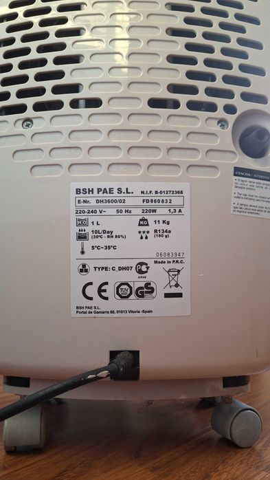 Desumidificador de ar Ufesa