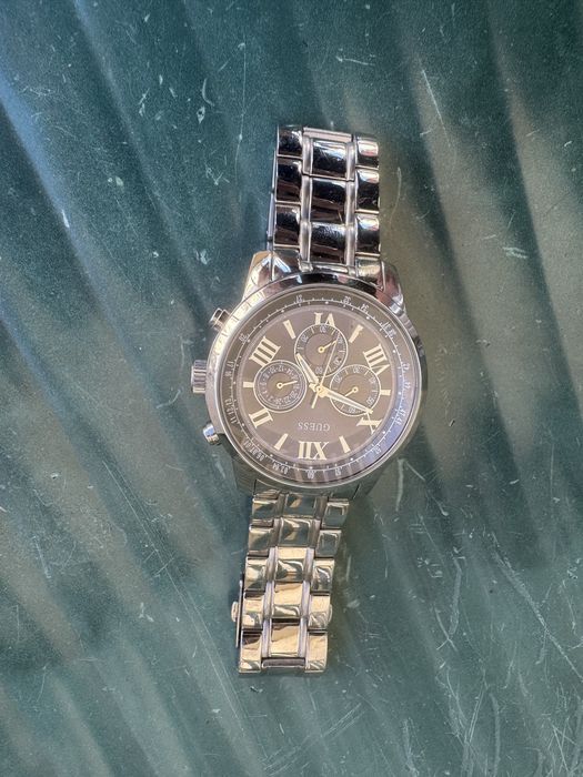 Relógio Guess Homem Cronógrafo Prateado – Original