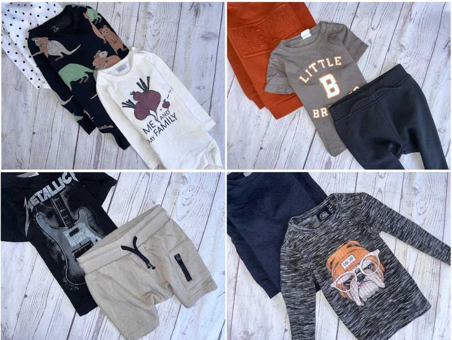 r.74-80 Mega paka 62szt zestaw ubranek dla Synka chłopca nike