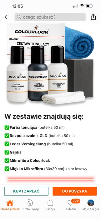 Farba Do Skóry Czarna Zestaw Do Renowacji Kierownicy w Aucie 3x 50ml