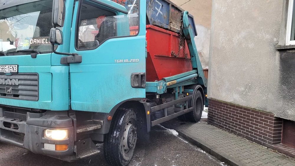 kontener na gruz wywóz gruzu śmieci koleba kontenery wywrotki wanny