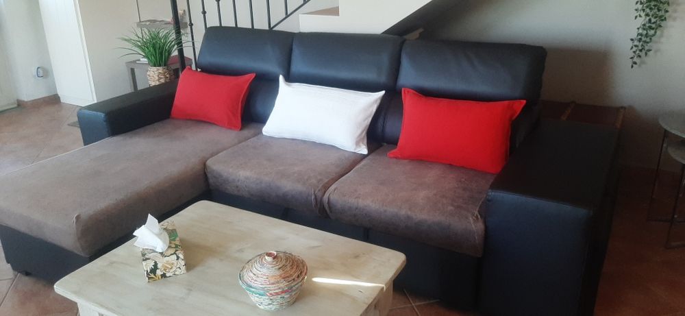 Sofá de 3 lugares, cama