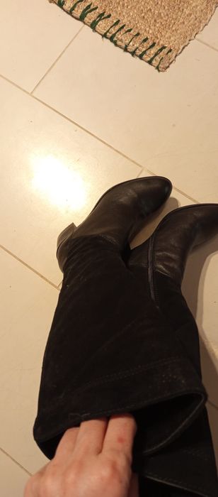 Skórzane kozaki rozmiar 38