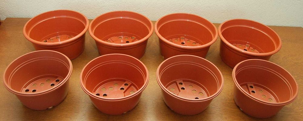 8 x Doniczka na stroik tworzywo sztuczne misa chryzantemowa