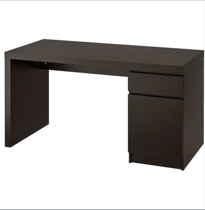 Secretaria castanha com gaveta e porta