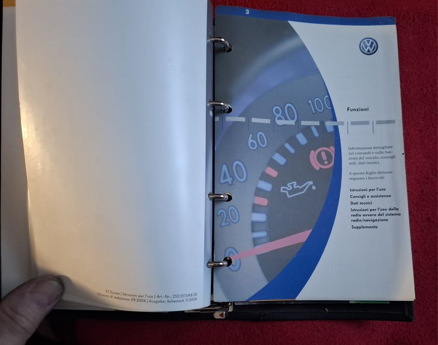 Książka serwisowa VW Touran - oryginal