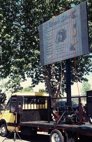 Estrutura de elevação para vídeo  led ate 4m