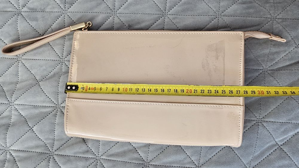 torebka / kopertówka wymiary ok. 28x18 cm beżowa