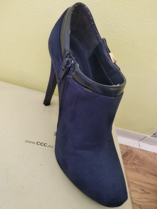 Botki roz 38 zamszowe