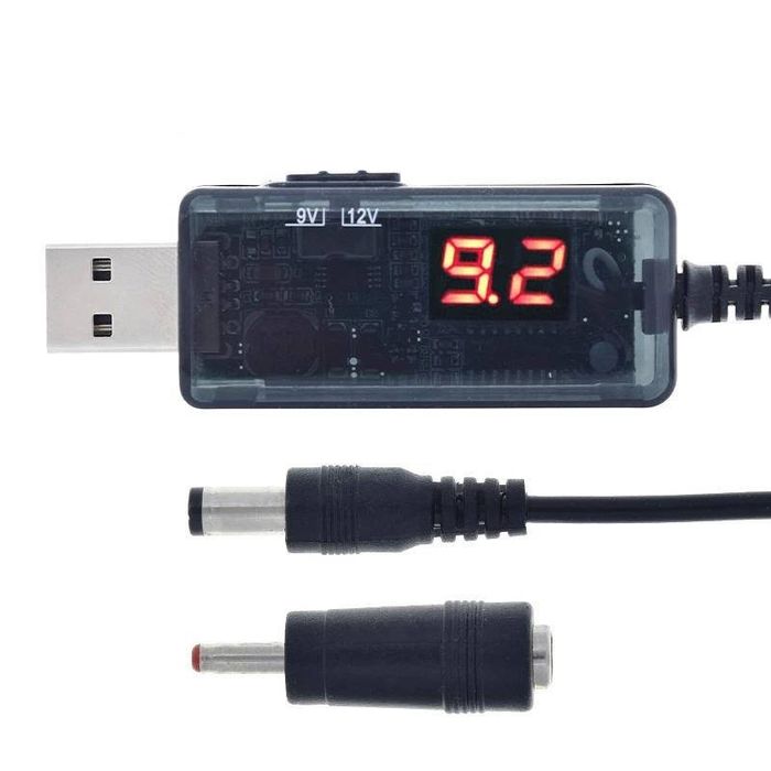 Кабель для роутера USB - DC перехідник 5V -> 9V/12
