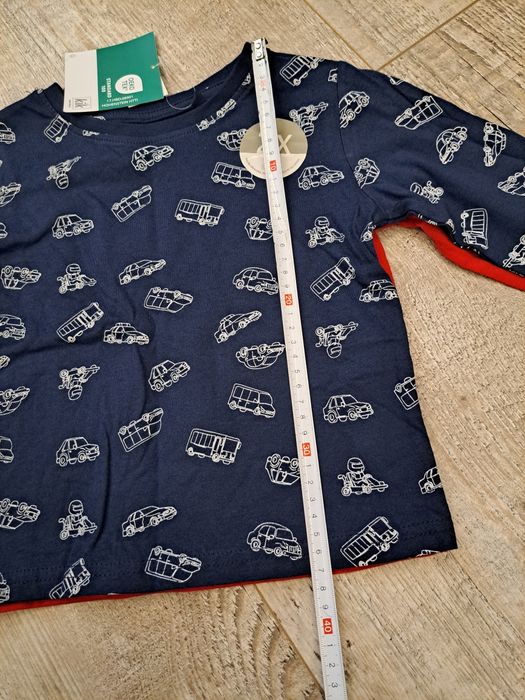 T-shirt chłopięcy dł rękaw - 2 pak - rozm 92