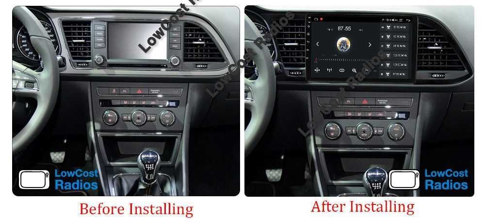 (NOVO) Rádio 2DIN 9" SEAT Leon 5F (De 2012 até 2020) • Android 15